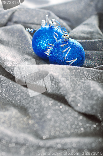 Image of Blue christmas balls