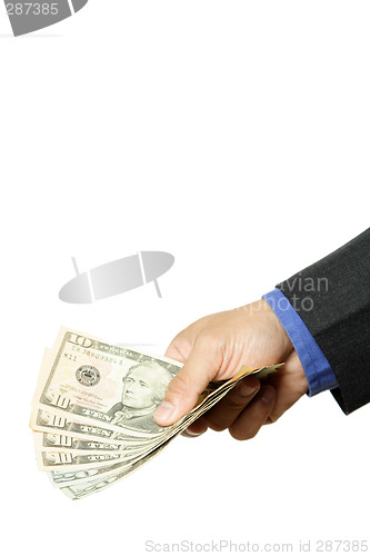 Image of Businessman with cash on his hand