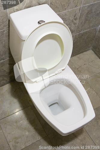 Image of Toilet bowl in hotel bathroom

