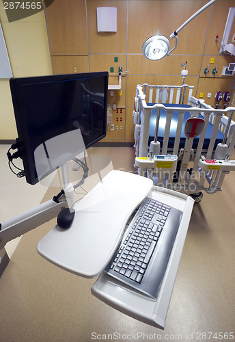 Image of Computer Work Station in Childrens Hospital Medical Recovery Roo