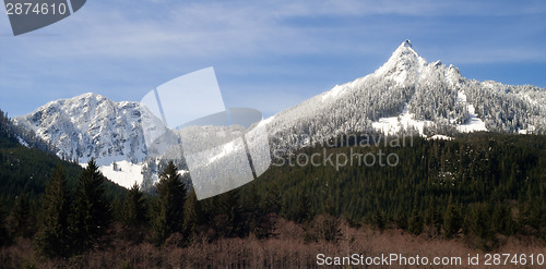 Image of Pointed Ridge Top Cascade Mountain Range North Cascades Washingt