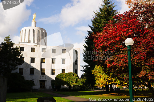 Image of State Captial Salem Oregon Government Capital Building Downtown