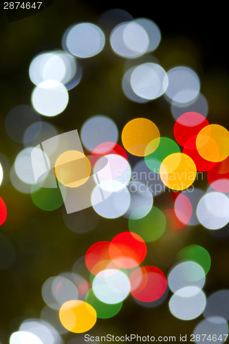 Image of Christmas Lights Horizontal Circular Color Background Rainbow Gl