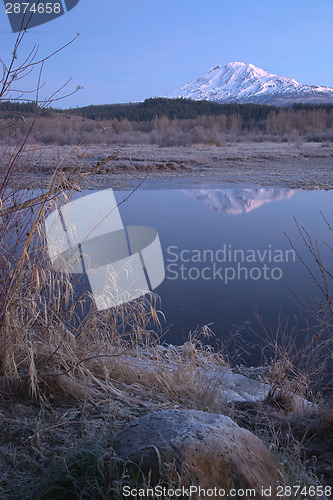 Image of Still Morning Sunrise Trout Lake Adams Mountain Gifford Pinchot 