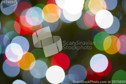 Image of Christmas Lights Horizontal Circular Color Background Rainbow Gl