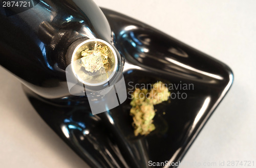 Image of Water Pipe Green Buds Marijuana Plant Flowers Cannibis Natural M