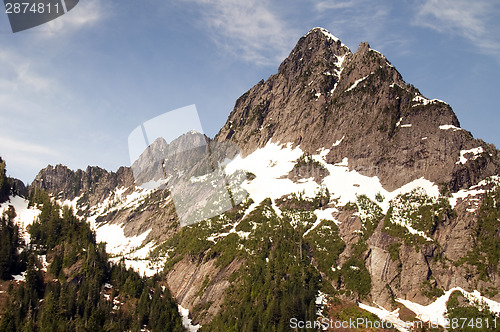 Image of Rugged Jagged Peak North Cascade Mountain Range Washington State