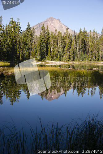 Image of Four Mile Lake Mount McLoughlin Klamath County Oregon Cascade Mo