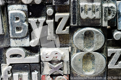 Image of Metal Type Printing Press Typeset Obsolete Typography Text Lette