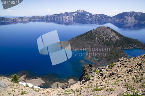 Image of Crater Lake National Park Wizard Island West Rim Caldera