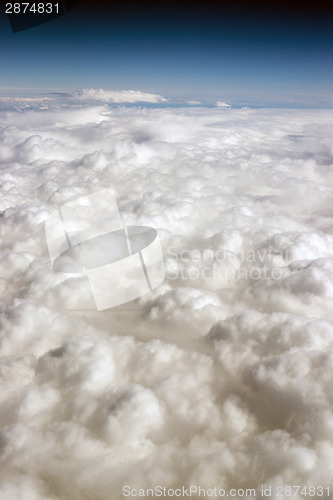 Image of Cloud Cover Blue Sky Stratosphere Vertical Composition Clear Wea