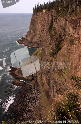 Image of West Coast Oregon Overlook Sea Shore Pacific Ocean Northwest USA