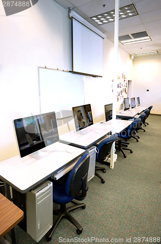 Image of Computer Lab College Campus Lecture Hall Dry Erase Board Screen