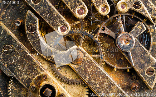 Image of Vintage Rusted Watch Pocketwatch Time Piece Movement Gears Cogs