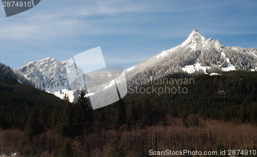 Image of Pointed Ridge Top Cascade Mountain Range North Cascades Washingt