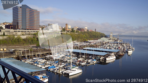 Image of Commencement Bay Waterfront Extending North to Stadium District 