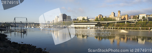 Image of Thea Foss Waterway Commencement Bay Murray Morgan Bridge Tacoma 