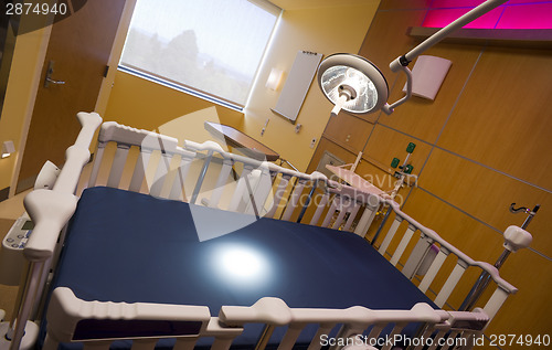 Image of Children's Hospital Recovery Room Bed Examination Light Burning