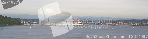 Image of Sailboat Regatta Commencement Bay Puget Sound Downtown Port Taco