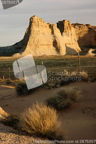 Image of Sandstone Rock Formation Desert Lake Powell Utah Arizona Border