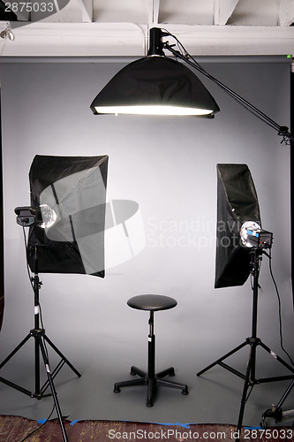 Image of Photography Studio Lighting Background Setup Grey