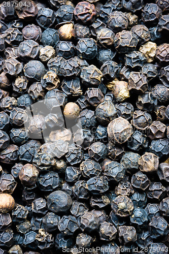 Image of Pile of Whole Black Pepper Drupes Food Spice