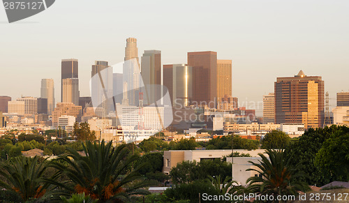 Image of City of Los Angeles Horizontal Downtown Buildings Architecture C