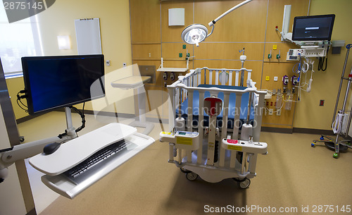 Image of Computer Work Station in Childrens Hospital Medical Recovery Roo