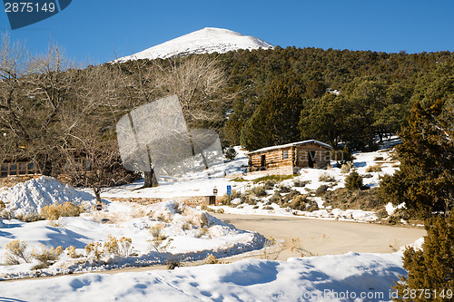 Image of Historic Cabin Winter Day Great Basin National Park Southwest US