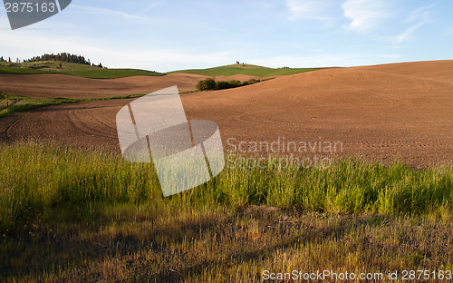 Image of Farm Industry Plowed Field Spring Planting Palouse Country Ranch