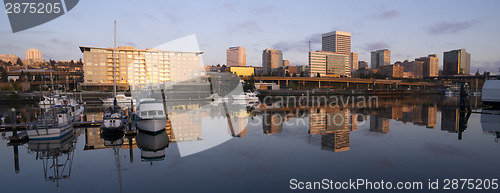 Image of Buildings Viaduct Infrastructure Thea Foss Waterway Tacoma Washi