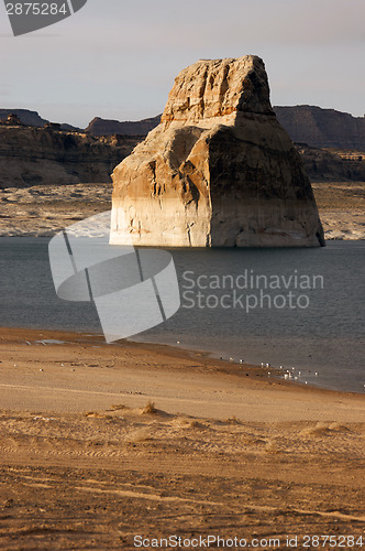 Image of Rock Butte Formation Lake Powell Colorado River Utah United Stat