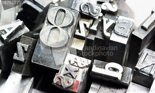 Image of Metal Type Printing Press Typeset Obsolete Typography Text Lette