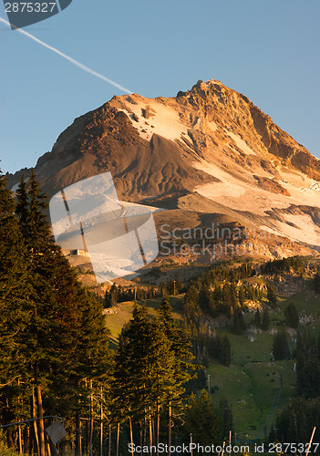 Image of Ski Chair Lift Wild Outdoors Timberline Mt Hood Cascade Mountain