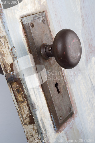 Image of Beauty in the Old Antique Door Knob and Latch