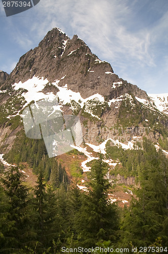 Image of Fire Road Overlooks Sperry Peak North Cascade Mountain Range