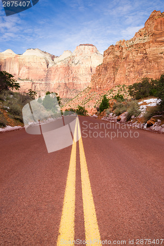 Image of Highway 9 Zion Park Blvd Road Buttes Altar of Sacrifice