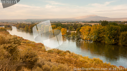 Image of Storm Clearing Over Agricultural Land Yakima River Central Washi