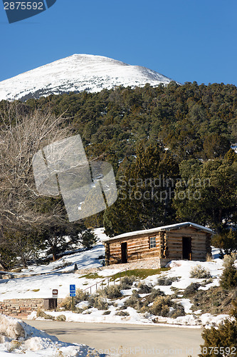 Image of Historic Cabin Winter Day Great Basin National Park Southwest US