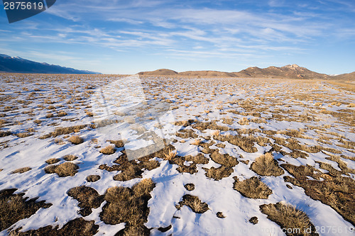 Image of Winter Tundra Desert Landscape Great Basin Area Western USA