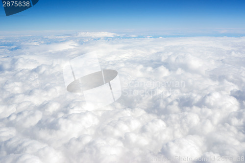 Image of Cloud Cover Blue Sky Stratosphere Vertical Composition Clear Wea