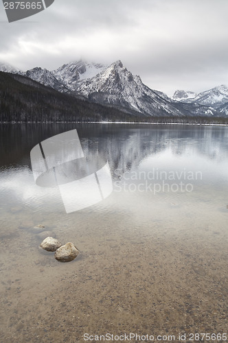 Image of Lake Stanley Idaho Sawtooth Mountain Range Northern Rockies Outd