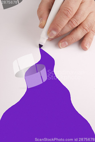 Image of Splash of Purple Created by the Hand