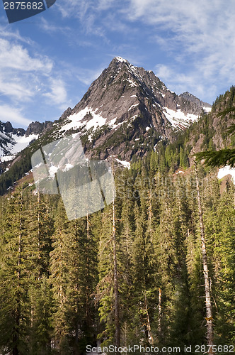 Image of Fire Road Overlooks Sperry Peak North Cascade Mountain Range