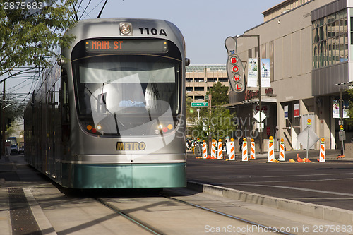 Image of Metro Public Transit Train Daytime Downtown Phoenix Arizona USA