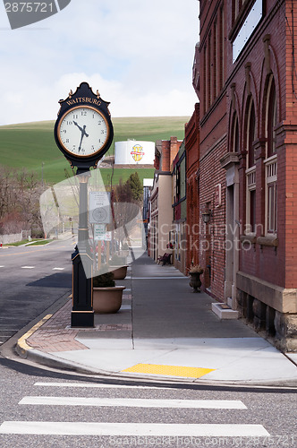 Image of Main Street Small Town USA Waitsburg Washington Eastern State Fa