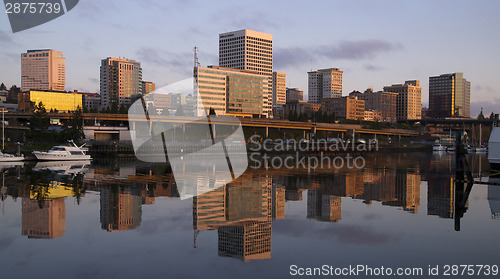 Image of Buildings Viaduct Infrastructure Thea Foss Waterway Tacoma Washi