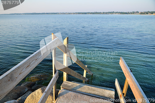 Image of Wooden staircase to the water