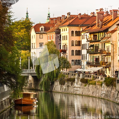 Image of Medieval facades in Ljubljana old city centre