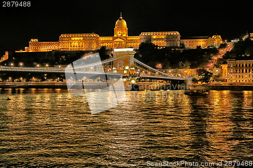 Image of night Danube View in Budapest